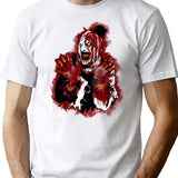Silent Clown Bloody T-Shirt for Men & Women, T-Shirts Graphic Tee - White