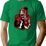 Silent Clown Bloody T-Shirt for Men & Women, T-Shirts Graphic Tee - Green