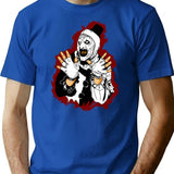 Silent Clown T-Shirt for Men & Women, T-Shirts Graphic Tee - Blue