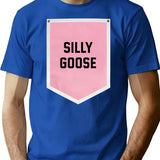 Silly Goose Vintage Style Pennant T-Shirt for Men & Women, T-Shirts Graphic Tee - Blue