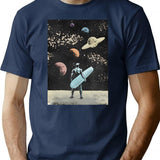 Silver Surfer T-Shirt for Men & Women, T-Shirts Graphic Tee - Navy