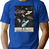 Silver Surfer T-Shirt for Men & Women, T-Shirts Graphic Tee - Blue