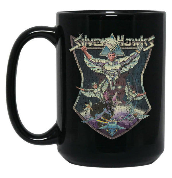 Silverhawks 1986 Black Coffee Mug, Gift Coffee Mug - Black
