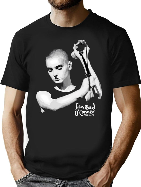 Sinead Oconnor Vintage T-Shirt for Men & Women, T-Shirts Graphic Tee - Black
