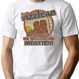 Sizzlean 1977 Premium Heavyweight Cotton T-Shirt - White