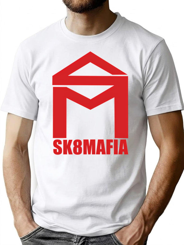 Sk8Mafia Vintage T-Shirt for Men & Women, T-Shirts Graphic Tee - White