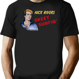 Skeet Surfin' T-Shirt for Men & Women, T-Shirts Graphic Tee - Black