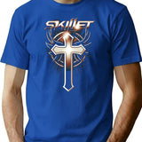 Skillet Vintage T-Shirt for Men & Women, T-Shirts Graphic Tee - Blue