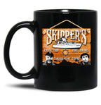 Skipper Gilligan'S Island Wooden Sign Black Coffee Mug, Gift Coffee Mug