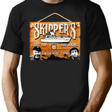 Skipper Gilligan'S Island Wooden Sign Premium Heavyweight Cotton T-Shirt - Black