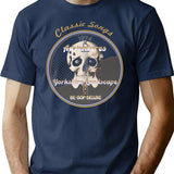 Skull Be Bop 1974 Classic Songs T-Shirt for Men & Women, T-Shirts Graphic Tee - Navy