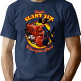 Slant 6 T-Shirt for Men & Women, T-Shirts Graphic Tee - Navy