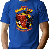Slant 6 T-Shirt for Men & Women, T-Shirts Graphic Tee - Blue