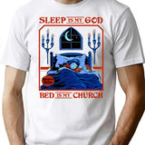 Sleep Is My God T-Shirt for Men & Women, T-Shirts Graphic Tee - White
