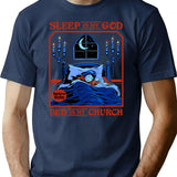 Sleep Is My God T-Shirt for Men & Women, T-Shirts Graphic Tee - Navy