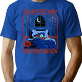 Sleep Is My God T-Shirt for Men & Women, T-Shirts Graphic Tee - Blue