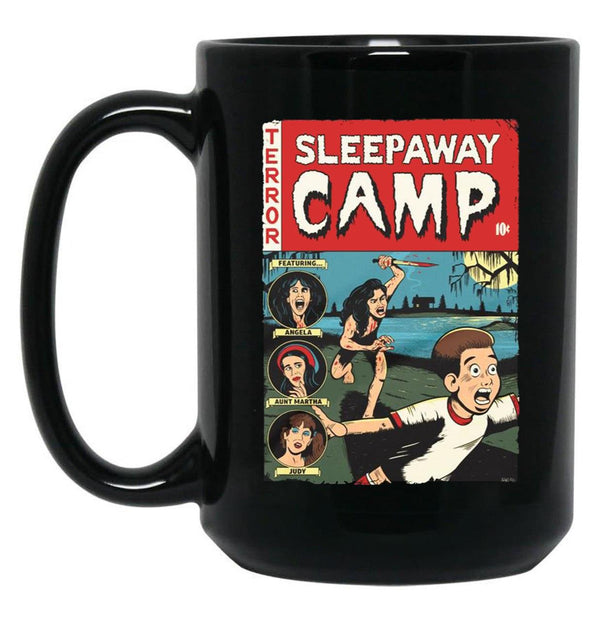 Sleepaway Camp Tales from The Waterfront 555555 Black Coffee Mug, Gift Coffee Mug - Black
