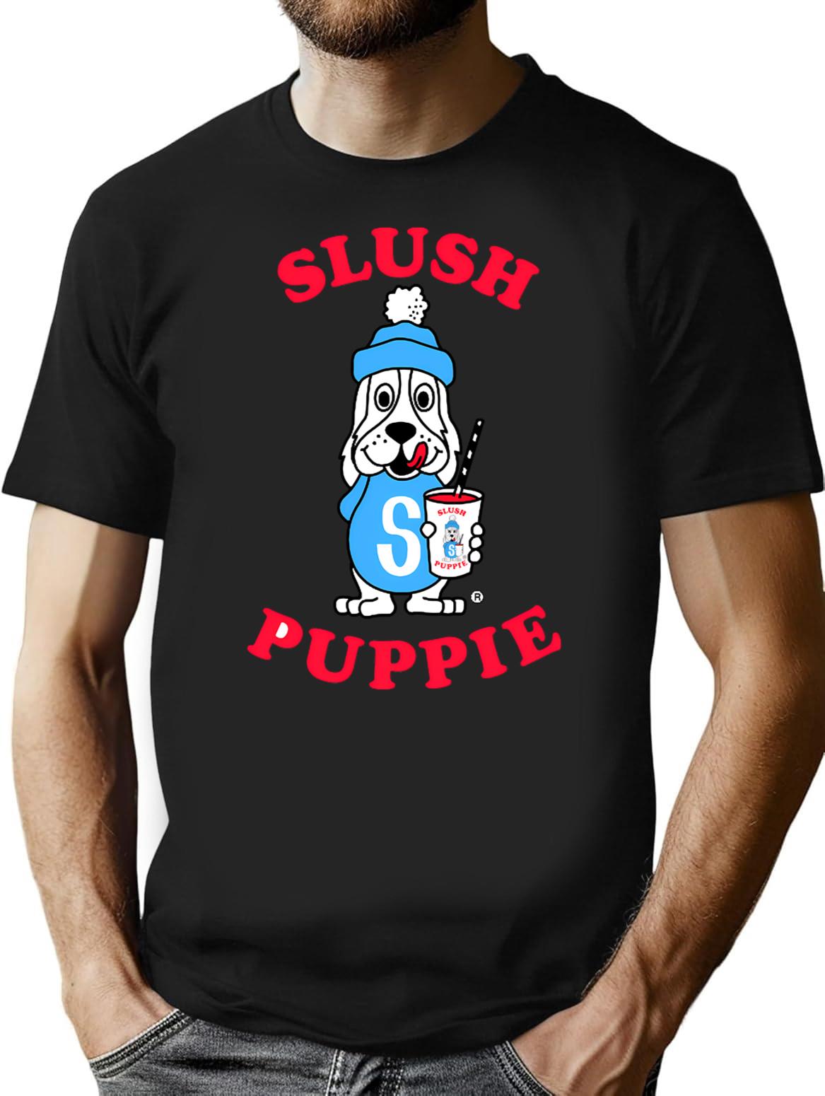 Slush Puppie Classic T Shirt T-Shirt for Men & Women, T-Shirts Graphic Tee - Black