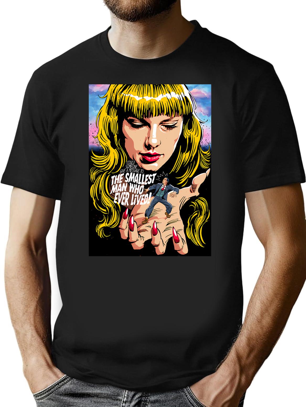 Smallest Man T-Shirt for Men & Women, T-Shirts Graphic Tee - Black