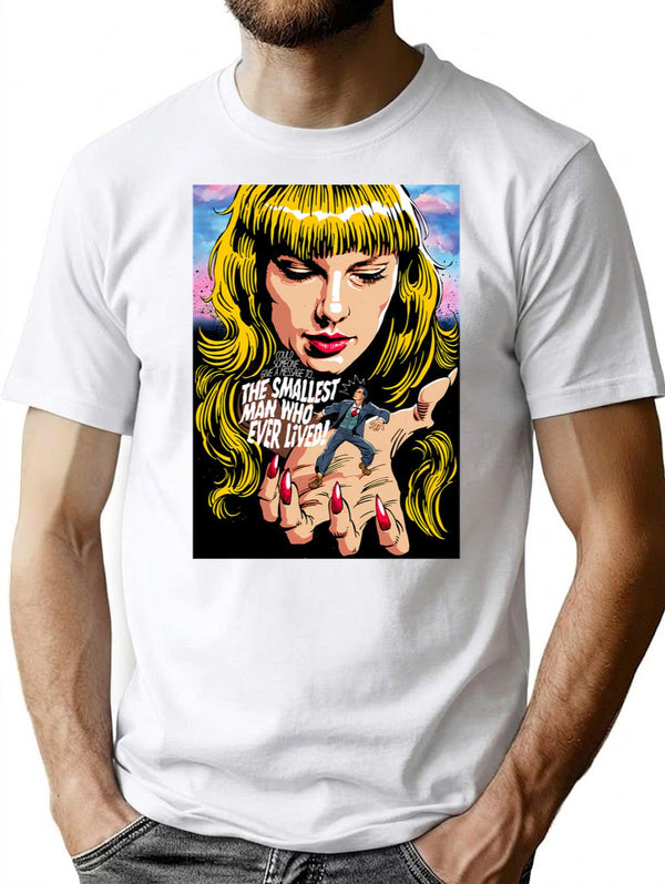 Smallest Man T-Shirt for Men & Women, T-Shirts Graphic Tee - White