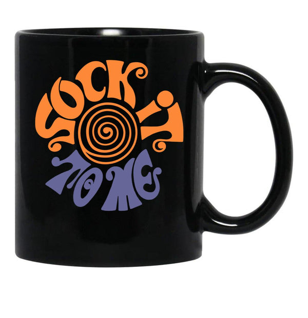 Sock It to Me Black Coffee Mug, Gift Coffee Mug - Black