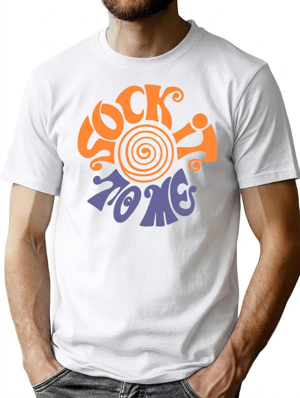 Sock It to Me Premium Heavyweight Cotton T-Shirt - White