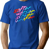 Softer Worser Slower Weaker Premium Heavyweight Cotton T-Shirt - Blue