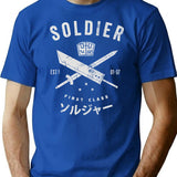 Soldier T-Shirt for Men & Women, T-Shirts Graphic Tee - Blue