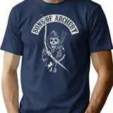Sons Of Archery T-Shirt for Men & Women, T-Shirts Graphic Tee - Navy