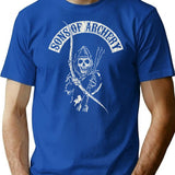 Sons Of Archery T-Shirt for Men & Women, T-Shirts Graphic Tee - Blue