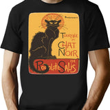 Soon The Black Cat Tour By Rodolphe Salis T-Shirt for Men & Women, T-Shirts Graphic Tee - Black