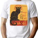 Soon The Black Cat Tour By Rodolphe Salis T-Shirt for Men & Women, T-Shirts Graphic Tee - White