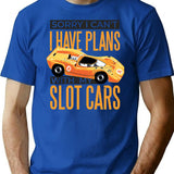 Sorry I Cant I Have Plans With My Slot Cars T-Shirt for Men & Women, T-Shirts Graphic Tee - Blue