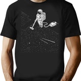 Space Vacuum Cleaner T-Shirt for Men & Women, T-Shirts Graphic Tee - Black