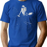Space Vacuum Cleaner T-Shirt for Men & Women, T-Shirts Graphic Tee - Blue