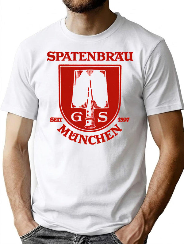 Spatenbrau T-Shirt for Men & Women, T-Shirts Graphic Tee - White