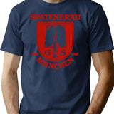 Spatenbrau T-Shirt for Men & Women, T-Shirts Graphic Tee - Navy