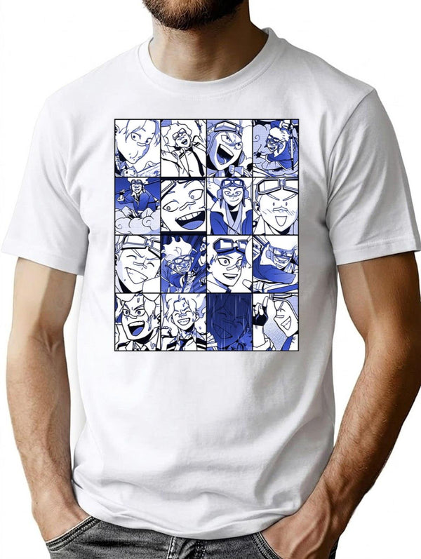 Special Present Oboro Shirakumo Collage Color Version Gift Movie Fans Poster Premium Heavyweight Cotton T-Shirt - White