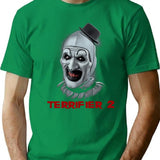 Spooky And Scary Clown Terror T-Shirt for Men & Women, T-Shirts Graphic Tee - Green