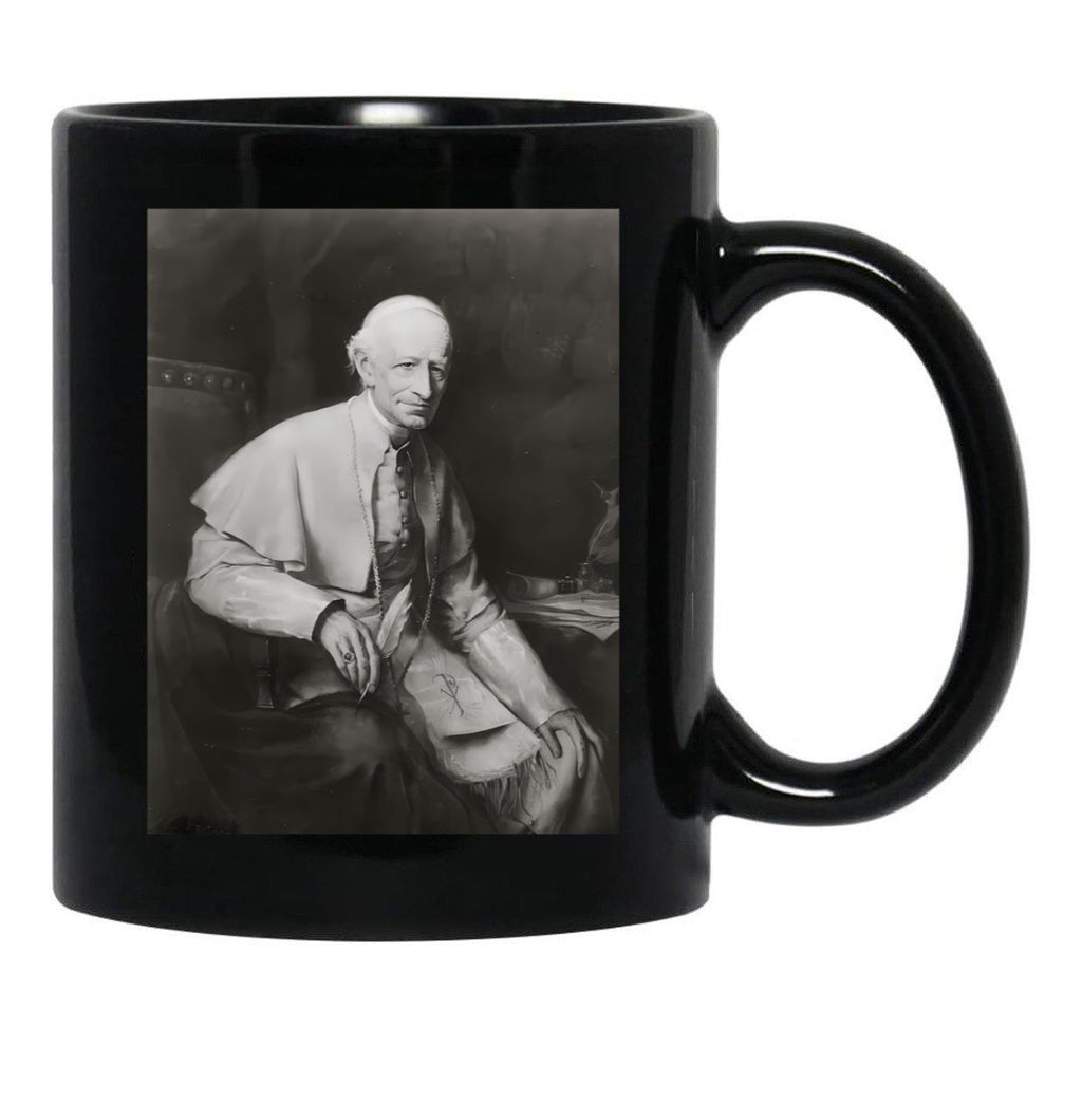 St Pope Leo Xiii Black Coffee Mug - Black