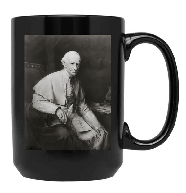 St Pope Leo Xiii Black Coffee Mug - Black