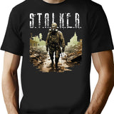 Stalker Game Art Stalker 2 Fps Video Game T-Shirt for Men & Women, T-Shirts Graphic Tee - Black