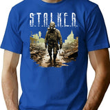 Stalker Game Art Stalker 2 Fps Video Game T-Shirt for Men & Women, T-Shirts Graphic Tee - Blue