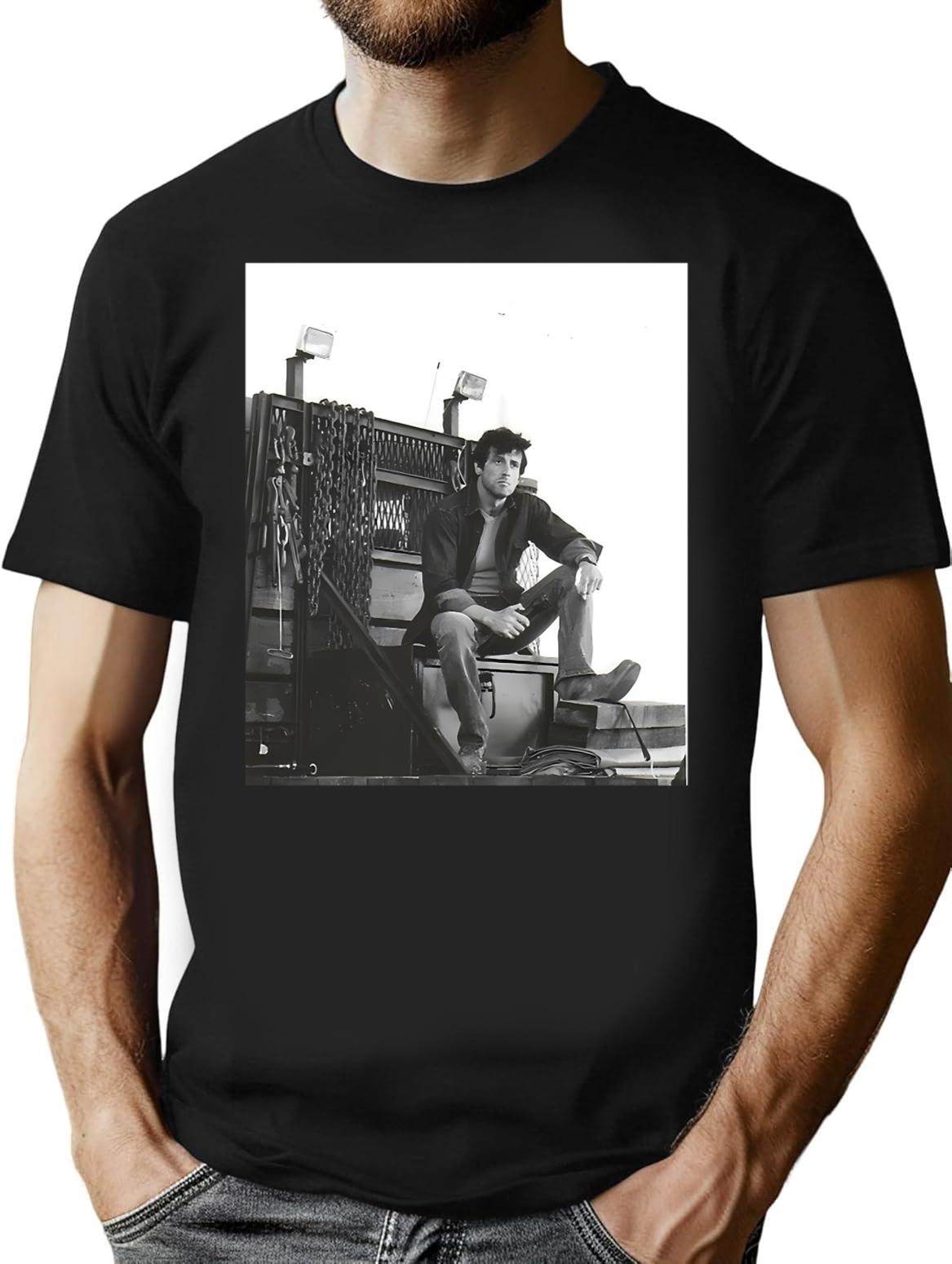 Stallone Over The Top Funny T-Shirt for Men & Women, T-Shirts Graphic Tee - Black