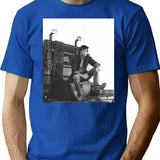 Stallone Over The Top Funny T-Shirt for Men & Women, T-Shirts Graphic Tee - Blue