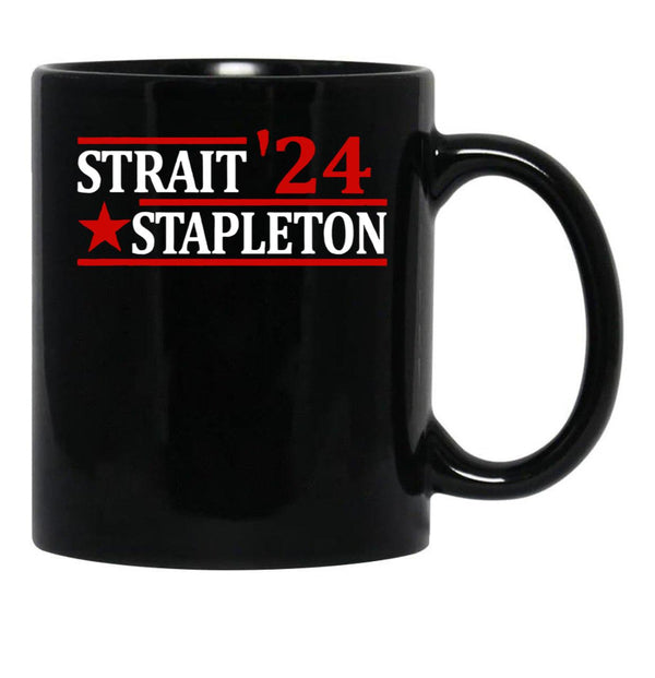 Stapleton Strait 24 Retro Vintage Country Cowboy Western Black Coffee Mug, Gift Coffee Mug - Black