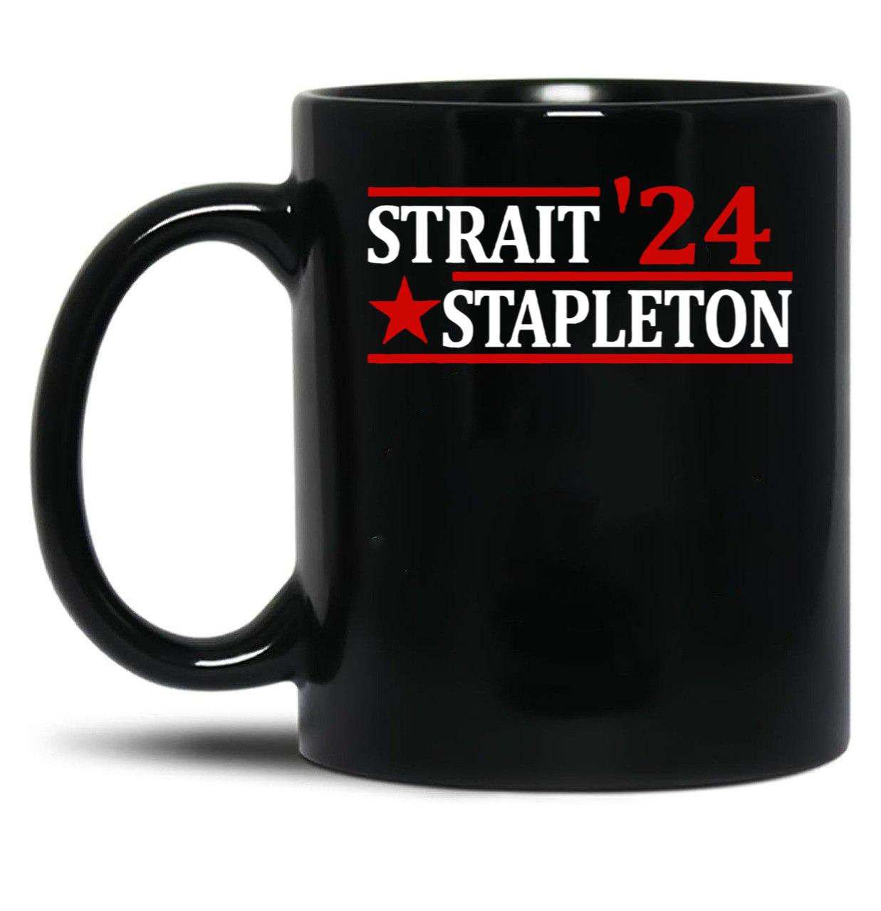 Stapleton Strait 24 Retro Vintage Country Cowboy Western Black Coffee Mug, Gift Coffee Mug