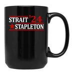 Stapleton Strait 24 Retro Vintage Country Cowboy Western Black Coffee Mug, Gift Coffee Mug