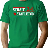 Stapleton Strait 24 Retro Vintage Country Cowboy Western Premium Heavyweight Cotton T-Shirt - Green