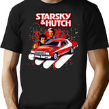 Starsky And Hutch Tv Series T-Shirt for Men & Women, T-Shirts Graphic Tee - Black